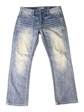 BKE Jake Men's Light Wash Straight Leg Blue Jeans 34S Cowboy